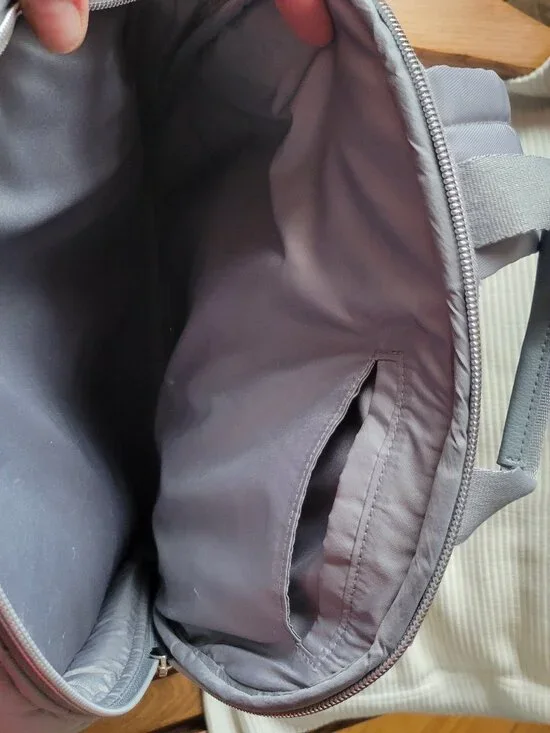 Vera Bradley | Quilted nylon campus backpack, floral interior | Gray | OS - Picture 12 of 13